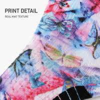Chaussettes personnalisées OEM pour adultes, collection automne – Polyester/Nylon/Coton/Bambou/Laine, résistantes aux déchirures, séchage rapide, impression numérique intégrale 360°