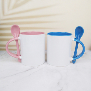 <span class=keywords><strong>Tazas</strong></span> de Cerámica Blancas <span class=keywords><strong>para</strong></span> Sublimación de 11 oz, Económicas, <span class=keywords><strong>para</strong></span> Café, Té y Bebidas con Leche, con Cuchara Larga, en Oferta - Product Image 2