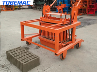 Machine à fabriquer des blocs emboîtables TOBEMAC, petite machine hydraulique mobile pour la fabrication de blocs de béton, certifiée ISO9001