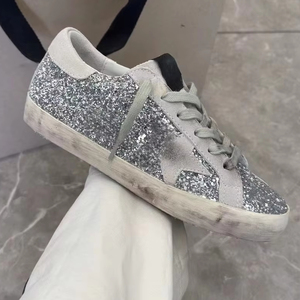 High-quality luxury brand star-patterned designer men's and women's fabric lace-<b>up</b> sports shoes - Product Image 1