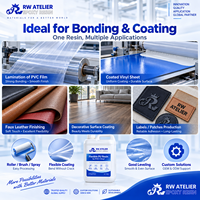 Résine PU Flexible RW ATELIER pour PVC Vinyle, Adhérence Forte, Finition Transparente pour Films, Simili Cuir, Étiquettes, Solutions de Revêtement de Sol