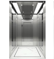 Ascenseur de passagers Fareo FLA-K66 moderne en acier inoxydable sans engrenages à courant alternatif, durable, sûr, installation facile, PVC, pour appartement et centre commercial