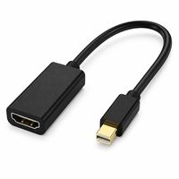 Adaptateur Mini USB vers HDMI 4K avec sortie CC et cordon plaqué or pour MacBook Pro/Air/Surface Pro 3/4