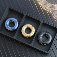 EDC Fidget Spinner en métal avec billes rotatives, Gyroscope mécanique anti-stress pour adultes, Décompression par glissement de cartes, Anneau rond, Cadeau