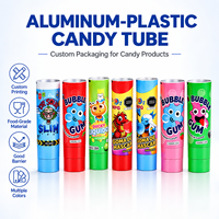 Tube d'emballage alimentaire imprimé couleur personnalisé pour confiture, motif lumineux, promotion de marque