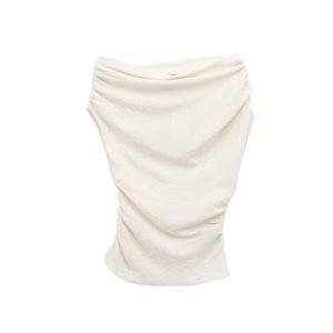 PB&ZA Donna 2025 Nuove Bluse Chic alla Moda <span class=keywords><strong>con</strong></span> Spalla Obliqua Asimmetrica e Vita Stretta, Camicie Vintage Femminili, Top Eleganti - Product Image 3