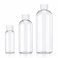 Bouteilles de laboratoire PET transparentes vides avec bouchon à vis, contenants d'échantillons en plastique, 5ml, 10ml, 20ml, 30ml, 50ml, 80ml, 100ml