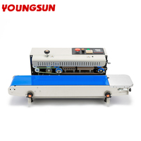 YOUNGSUN pas cher prix semi chaleur sac en plastique continu mécanique joint alimentaire bande d'emballage scellant Machine à sceller compteur