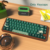 Various US/UK/JP/KR/RU/ES/DE/BR Version Animal Forest Keycap Cherry Profile Five Side Dye Sublimation for Mechanical Keyboard