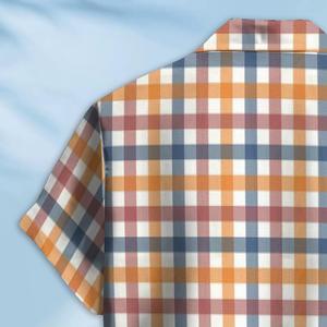 Camisa Hawaiana Personalizada para Hombre, Estampada con Inyección de Tinta, Diseño Clásico a Medida con un Moderno Patrón a Cuadros - Product Image 4