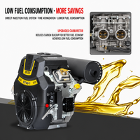 Moteur à essence RATO R740 V-Twin OHV 740cc 26HP Conforme aux normes EPA CARB Qualité commerciale Remplace les moteurs de tondeuse Kohler Briggs Stratton