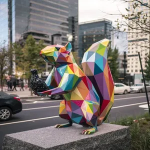 Escultura de Vidrio Pintado Geométrica para Jardín y Paisaje Exterior, Modelo Animal, Decoración de Superficie, Adornos Grandes para Inmobiliarias - Product Image 2