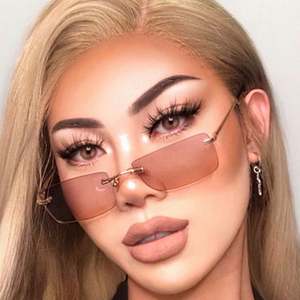 Gafas de Sol Vintage para Mujer, Modelo 2020, Montura Metálica Pequeña, Rectangulares, Sin Marco, Protección UV400 - Product Image 2