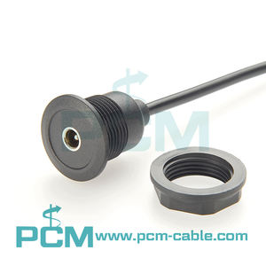 Montaje en panel redondo 5,5mm 2,1mm DC Barril Jack Cable de extensión Montaje en gabinete Cable de alimentación CC - Product Image 6