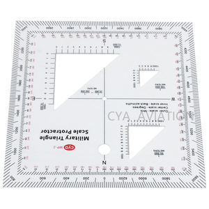 عرض مميز من أمازون مسطرة قراءة خريطة منقلة مربعة مع فتحات مقطوعة لوضع علامات الخرائط - Product Image 6
