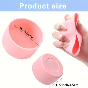 Juego de 9 accesorios de silicona para vasos térmicos: pajita antiderrame, cepillo, funda protectora, tapa con lazo para vaso de 40oz, cadena de mariposa y barras decorativas - Product Image 5