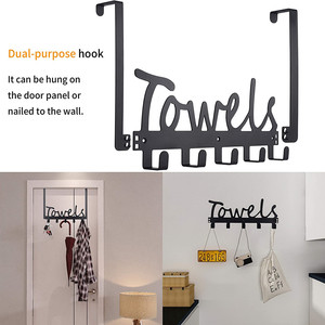 Ağır organizatör dolap kapı kanca kapı kanca havlu askısı banyo için - Product Image 3