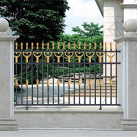 Clôture de porte en aluminium de type royal pour villa Design moderne avec laiton et métal pour mur et rampe d'escalier