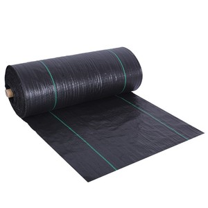 DaringFish 1m X 10m Membrane de contrôle HDPE robuste pour aménagement paysager, gazon artificiel <span class=keywords><strong>noir</strong></span> tissé - Product Image 1