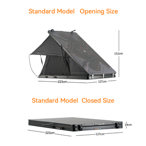 Carpa de techo rígida para coche, resistente <span class=keywords><strong>a</strong></span> los rayos UV, de aluminio, con barra de luces LED de 1,5 m - Product Image 5
