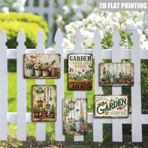 Selamat Datang di Kebun Kami, Tempat Kebahagiaan Kami, Papan Tanda Logam Rumah Pertanian - Product Image 4