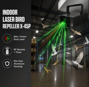 Répulsif à oiseaux automatique au laser, imperméable, pour extérieur, aéroport, terres agricoles, verger, parc industriel - Product Image 1
