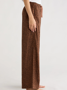 กางเกงจ็อกเกอร์ขาบานลายเสือดาวดีไซน์ล่าสุดสำหรับผู้หญิง แต่งขอบผ้าฝ้าย ระบายอากาศได้ดี กางเกงวอร์ม กางเกง<span class=keywords><strong>นอน</strong></span>ผู้หญิง - Product Image 3