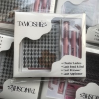 Cils en grappe segmentés faits à la main, courbure mixte naturelle, faux vison, pour pose DIY, cils en éventail