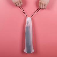 Sac de rangement à cordon en plastique dépoli long avec logo personnalisé, idéal pour bouteille d'eau, poster, parapluie, etc.