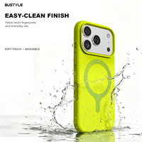 Coque de téléphone magnétique en silicone liquide doux effet color block, antichoc avec protection de caméra surélevée pour iPhone 16 17 18 Pro Max