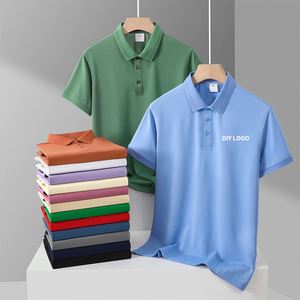 Chemise polo pour homme de haute qualité avec logo personnalisé, t-shirt de sport pour homme, respirant, absorbant la transpiration, col polo pour homme - Product Image 2