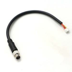 Black 4-Pin Connector <b>Cable</b> with Stripped Wires <b>for</b> Electronic Devices - Product Image 5