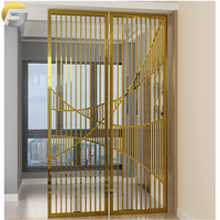 Divisor de habitación de acero inoxidable y división de pantalla, diseño moderno, decoración Interior, línea de pelo, ZE0778