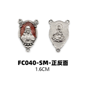 카톨릭 종교 묵주 중심 펜던트 이탈리아에서 - Product Image 2