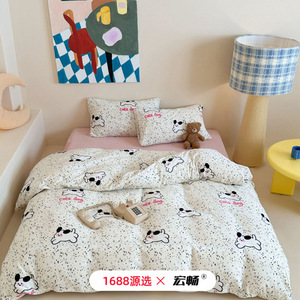 Milk Fleece Duvet Cover Printed Cartoon Winter Warm Home Use 300g 500g Machine Washable Grade A - Product Image 1