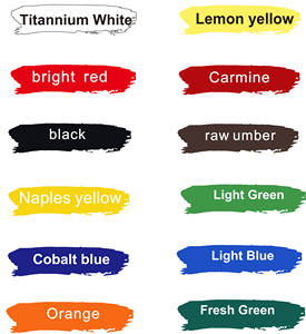 Juego de Pinturas de Acuarela Sólidas EABOR YB-0724 de 12 Colores con 3 Pinceles de 12 ml Cada Uno para Papel, Venta al Por Mayor - Product Image 3