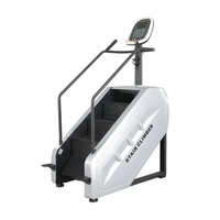 Escalier d'entraînement cardio motorisé en métal pour usage commercial, machine d'entraînement avancée, durable, avec écran LED