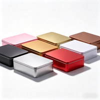 Boîte de rangement carrée en fer blanc pour snacks, biscuits, fleurs fraîches, gâteaux, bonbons, chocolat, hamburgers, sucre – Emballage cadeau vide mat