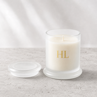 Frasco de Vidrio Ámbar para Velas de 8oz, 10oz y 12oz con Tapa, para Hacer Velas Aromáticas, Decoración de Navidad y Bodas, con Caja