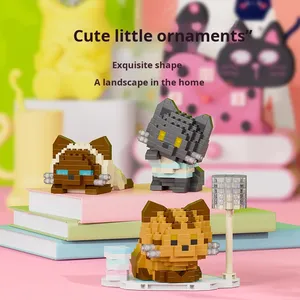 Lele Brothers W1522-1523 Modèle de construction de chat en micro-particules en plastique ABS à l'échelle 1:48, 40 pièces - Product Image 5