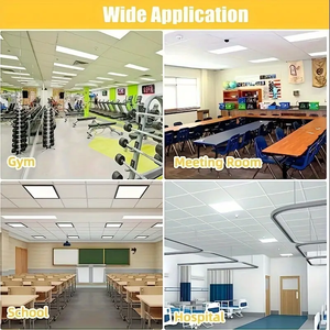 6W Led Panel Light Front Emitting 300x300mm 6000-6500k Ra80 100-240V <strong>UGR</strong>&lt;19 Flicker Free Aluminum Indoor Backlit Panel - Product Image 2