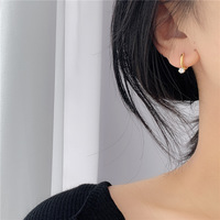 Boucles d'oreilles créoles pour femmes en acier inoxydable anti-ternissement, motif goutte d'eau, plaqué or, style géométrique, bijoux tendance