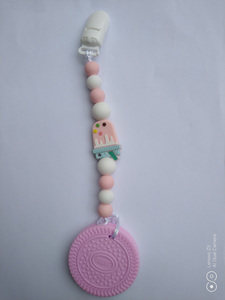 Alivio del dolor Biscult Cookie Baby Mordedor Dentición Juguetes con chupete Clip Holder para bebés 6-18 <span class=keywords><strong>meses</strong></span> - Product Image 5