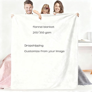 Chăn Flannel bán buôn, tùy chỉnh, dày dặn, hai mặt lông mềm mại, thân thiện với môi trường, giữ ấm mùa đông, in kỹ thuật số, phong cách hiện đại đơn giản - Product Image 1
