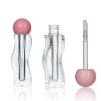 Tube vide transparent ondulé de 2,5 ml pour gloss à lèvres rose, contenant unique pour gloss, blush et correcteur – Emballage