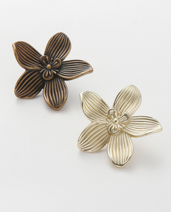 Retro Petal Zinc Alloy Single Hole <strong>Knob</strong> <strong>Antique</strong> Finish Flower Leaf Cabinet <strong>Drawer</strong> Pulls for Light Luxury Furniture Hardware - Product Image 3
