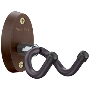Support mural pour guitare en bois brun foncé, antidérapant et réglable, pour instruments à cordes, accessoires et pièces – Vente en gros usine - Product Image 1