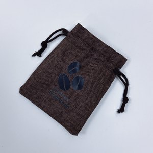 Sac à café en coton biologique personnalisé RUNWELL, petit, avec cordon <span class=keywords><strong>de</strong></span> serrage, pour fleurs séchées, lavande, réutilisable, recyclable, imprimé à l'écran - Product Image 3