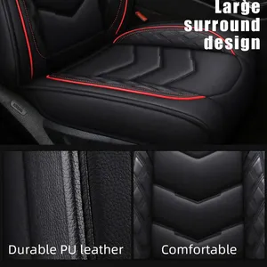 Funda Universal para Asiento de Coche de Cuero PU, Impermeable y Transpirable, Protector de Asientos para la Mayoría de los Coches, Interiores de Coche de Lujo de Alta Gama - Product Image 6