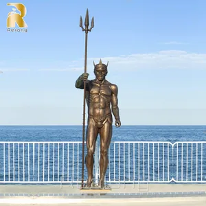 Life Size Factory Price Bronze Modern Poseidon Garden Male Nude Sculpture Statue